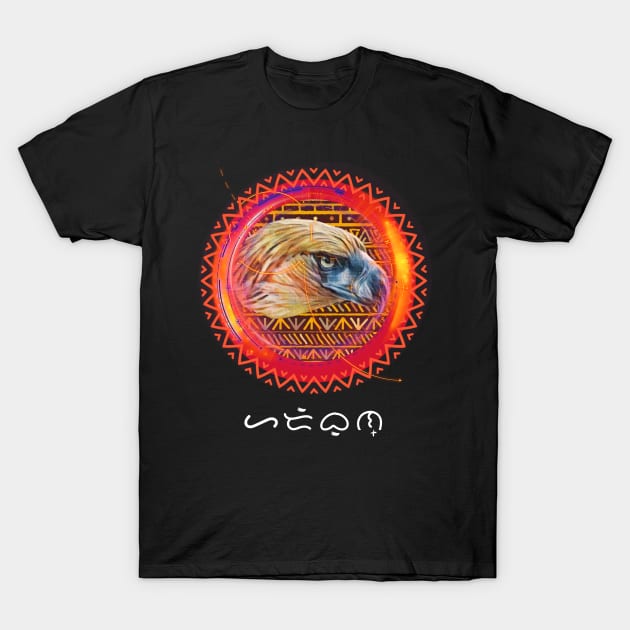 Philippine Eagle - Baybayin word Haribon (King of the Birds) tribal Colored T-Shirt by Pirma Pinas